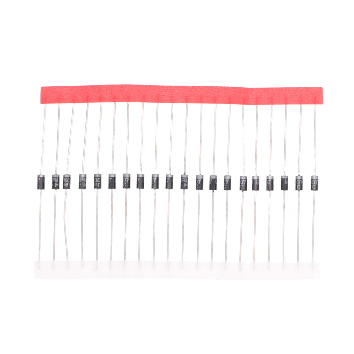 HUABAN 100PCS UF4007 Ultra Fast Recovery Rectifier Diode 1A 1000V 50-75ns DO-41 (DO-204AL) Axial 1 Amp 1000 Volt