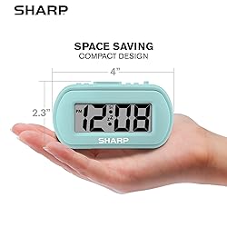 SHARP Digital Alarm Clock – Tactile Case with