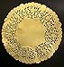 PEPPERLONELY 12 Inch Gold Round Lancaster Paper Doilies 50 Count