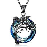KoyeKei Sterling Silver Halloween Necklace Gothic Jewelry Gifts for Women Men