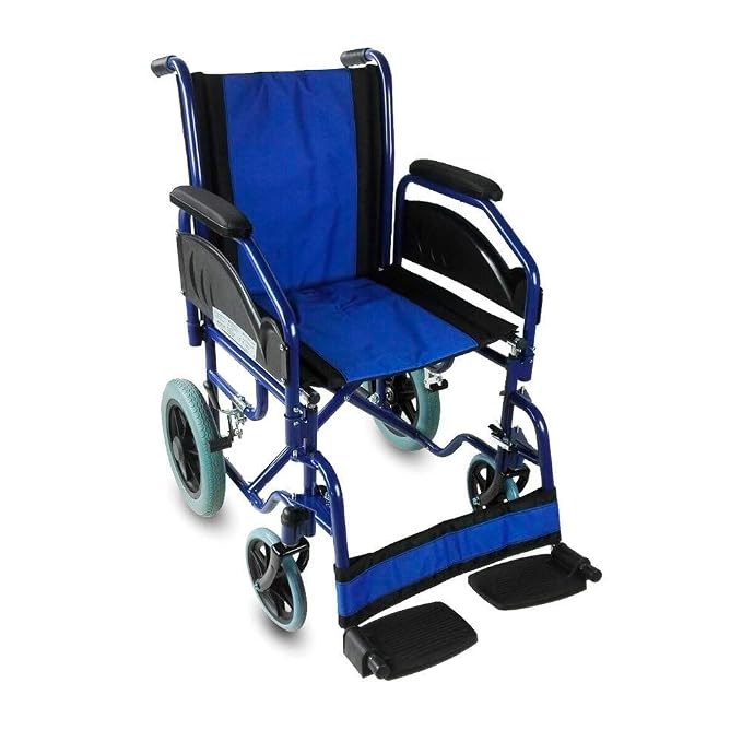 Sedia a rotelle | Pieghevole | Ruote grandi | Resistente | Rosso