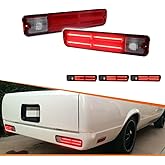 ADIIL 2PCS Rear Tail Light Clear Lens 3-in-1 LED Tailamps Sequential Turn Signal Lights For 1979-1987 Chevrolet El Camino Malibu GMC Caballero