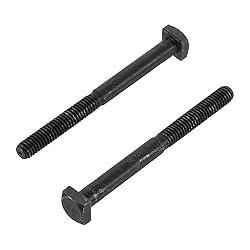 uxcell 5Pcs Square Head Bolts, 3/8-16x4 Black Oxide