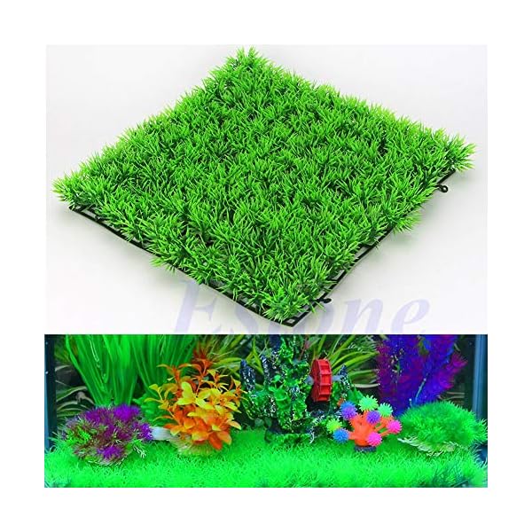 SimpleLife Artificiale Acqua Acquatica Plastica Verde Erba Pianta Prato Acquario Fish Tank Decor