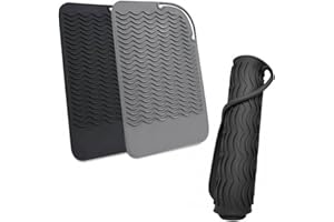 WADY Heat Resistant Silicone Mat for Hair Straightener, Curling Iron, Flat Irons, 2 Pcs Heat Resistant Mats, Hair Straightene