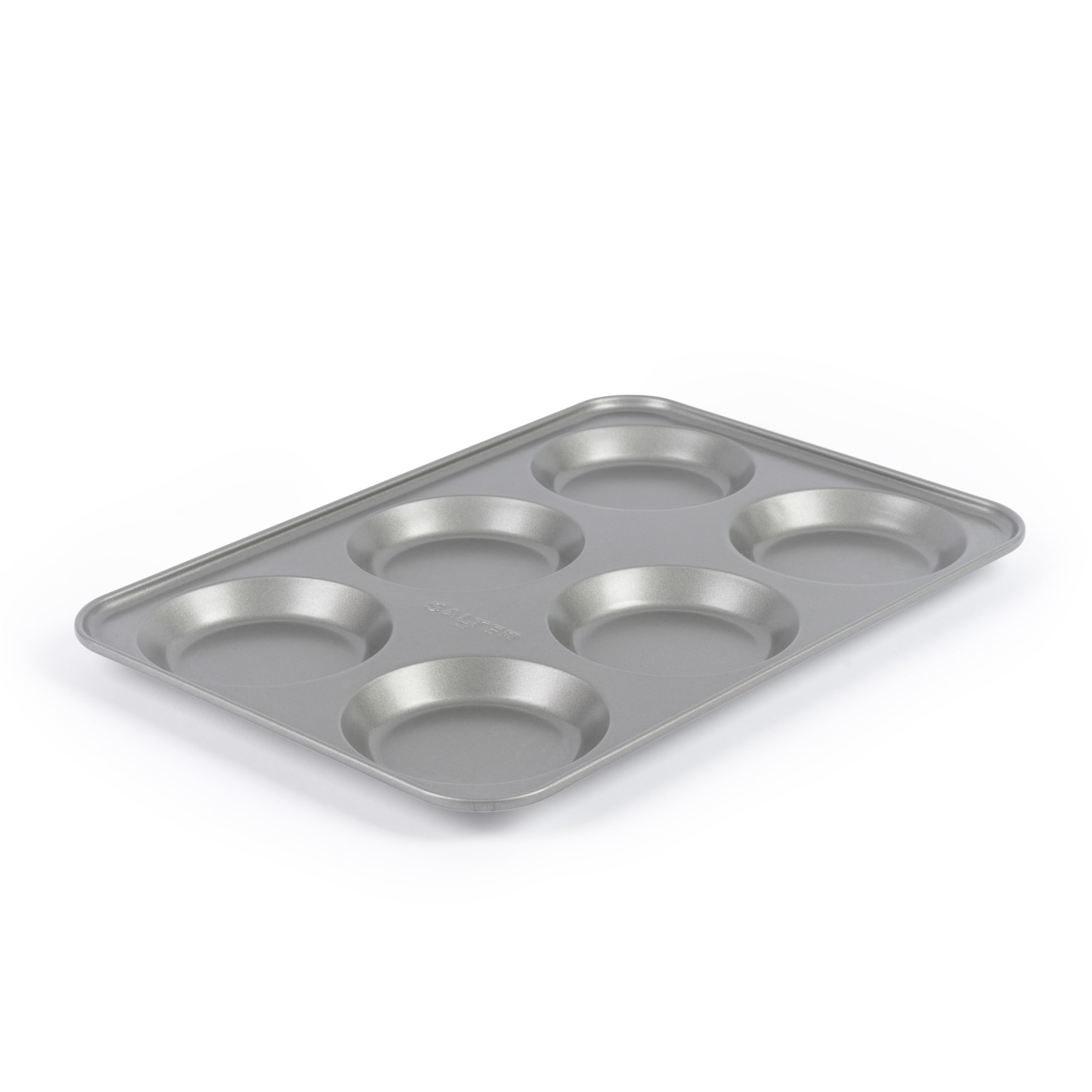 Salter Essentials 6 Cup Yorkshire Pudding Tray – Non-Stick Coating, Rectangular Muffin Tin, Dishwasher Safe, Easy to Clean, Made in The UK, Durable, Lightweight, PFOA-Free, BW13670