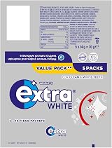 Extra White Sugar Free Chewing Gum Pack 5 6 x 10 Pieces view 9