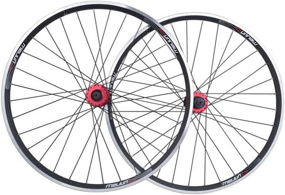 LHLCG Mountain Bike Wheel 26" 32 Hole Aluminum Alloy Disc Brakes V Brake Wheels Set Dual Purpose Cycling Hub