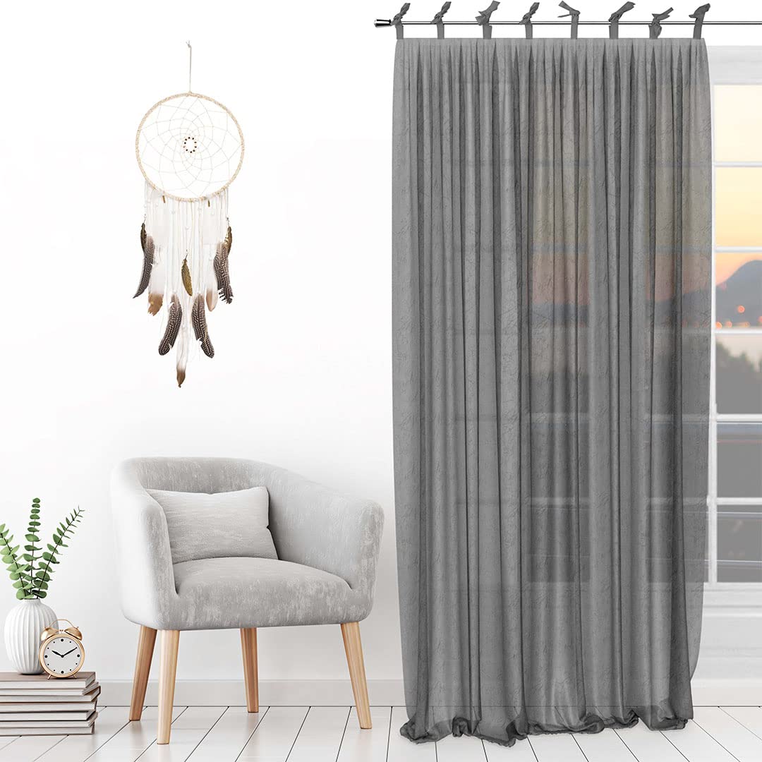 Soleil d'ocre Nouette Covering Grey 140 x 250 cm