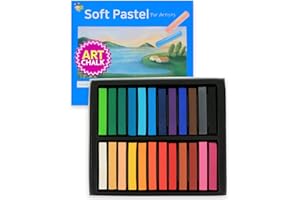 HA SHI Soft Chalk Pastels, 24 Assorted Colors, Soft Art Supplies for Artists, Professional Drawing Media, Stick Pastel for Advanced Users, DIY Beauty Nail Art, Pan Chalk Pastels