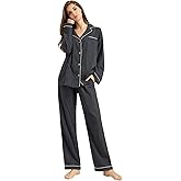 XINJU Womens Muslin Pajama Set 100% Cotton Double Gauze Linen Like Breathable Soft Button Up Loungewear Sleepwear PJ Set