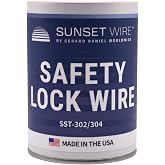 Sunset Wire Safety Lock Wire - T302/304 Stainless Steel Safety Wire for Aviation, Automotive, Industrial Use - 1lb Dispenser Can - Made in USA (0.032 in)