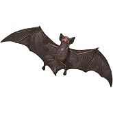 Safari Ltd. Brown Bat Toy - 9 Inch Realistic Wildlife Figure for Kids | 9 Inches Wide x 4 Inches Tall, Ages 3+, Safety Tested, BPA Free PVC, Nocturnal Wildlife Play, Classroom Science