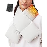 Wulcea Graphene Heated Puffer Scarf for Women 5V2A 6000mAh Fast Heating Long-Lasting Lightweight Battery