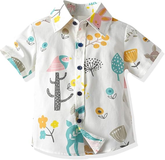 Amazon Littlespring キッズ シャツ 半袖 柄シャツ アロハシャツ Yシャツ 子供服 男の子 夏服 シャツ 通販