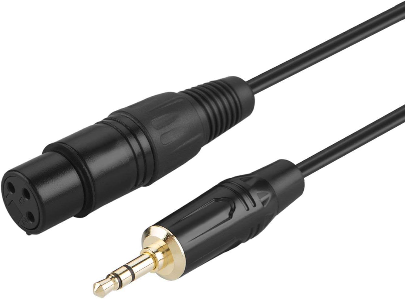 CableCreation 3.5mm (1/8 Inch) Stereo Male to XLR Female Cable, 3 Feet