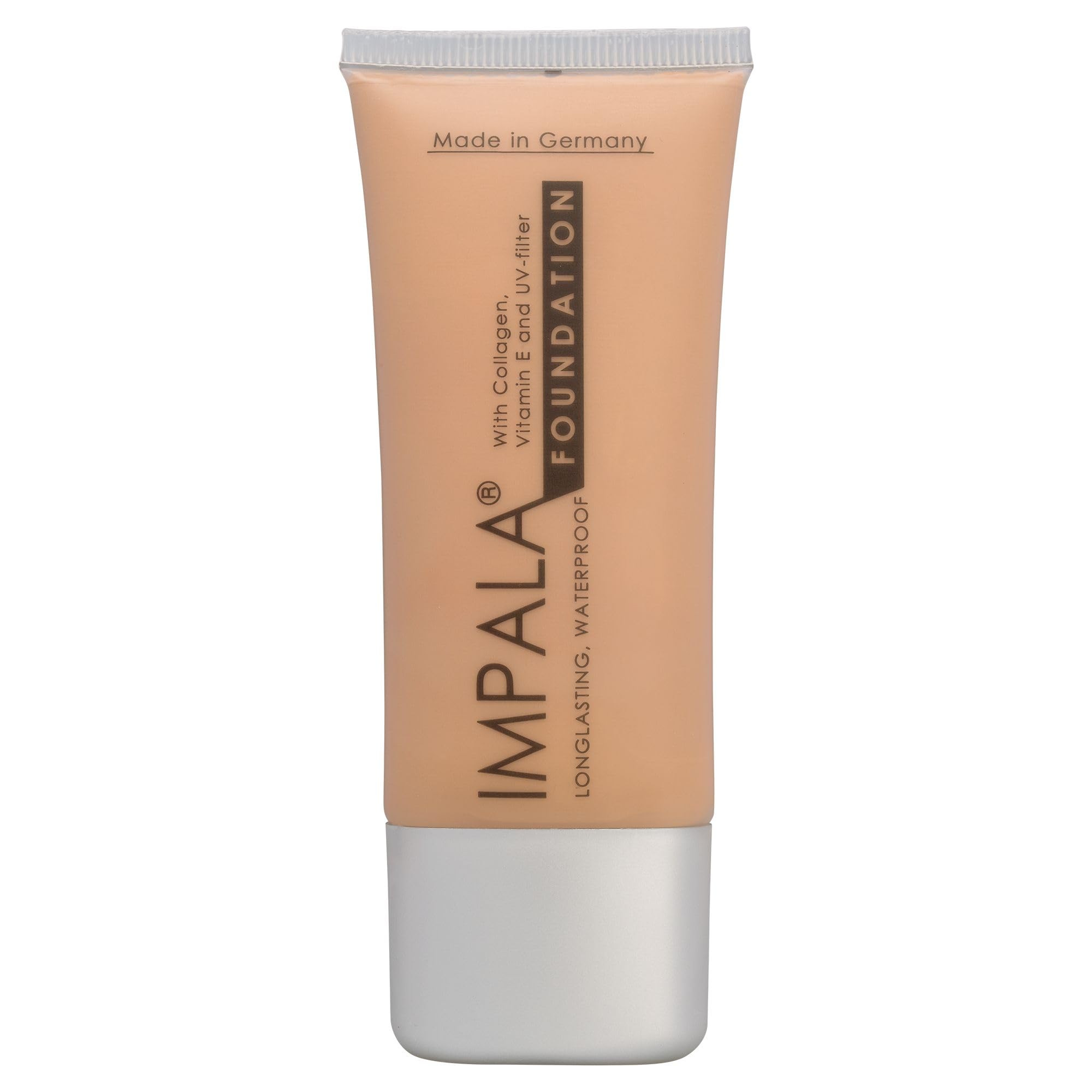 IMPALA | Long-Lasting Foundation Color 06 | Full Coverage Foundation | Water-Resistant Makeup | Collagen and Vitamin E | Makeup with Sun Protection | UV Light Filter