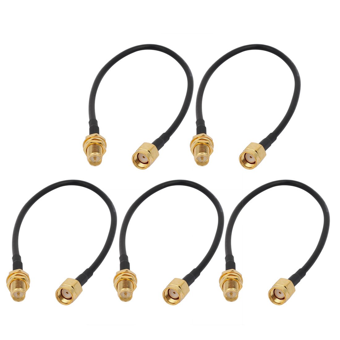 sourcing map 5pcs RG174 Antenna Extension Cable SMA Male to Female Connector 20cm Long for Router