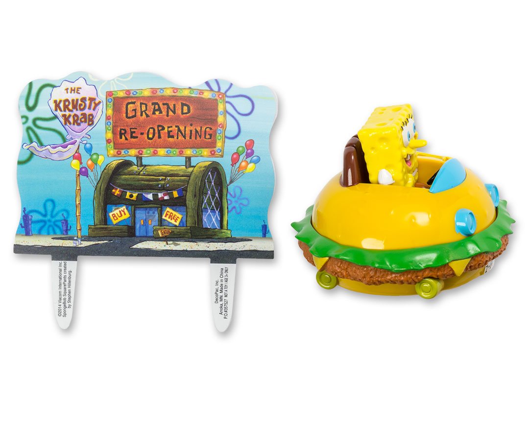 DecoPac SpongeBob SquarePants Krabby Patty Cake Topper Set Pricepulse