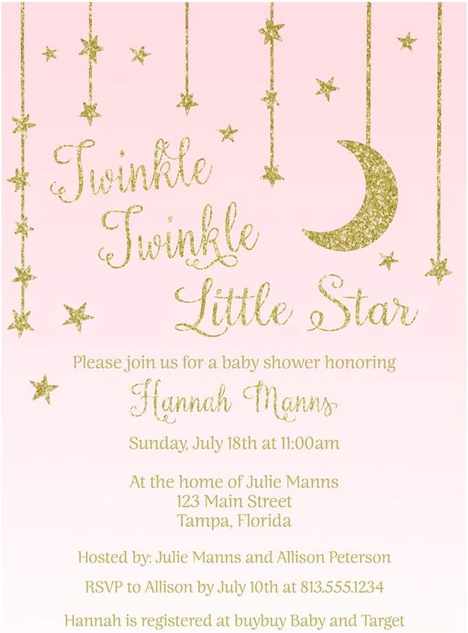 over the moon baby shower invitations