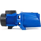 GROWNEER Acquaer Shallow/Deep Well Jet Pump, Cast Iron Convertible Pump, Well Depth Up to 25ft or 90ft, 115V Dual Voltage, 1HP（blue）