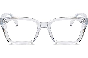 Onrtry Thick Square Frame Glasses for Women Men Non-prescription Clear Lens Eyeglasses