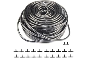 Furnrubden 1/4 Inch Drip Irrigation Tubing, 100Ft Blank Garden Automatic 1/4" Watering Tube Line Watering Drip Kit for Small Garden Irrigation System