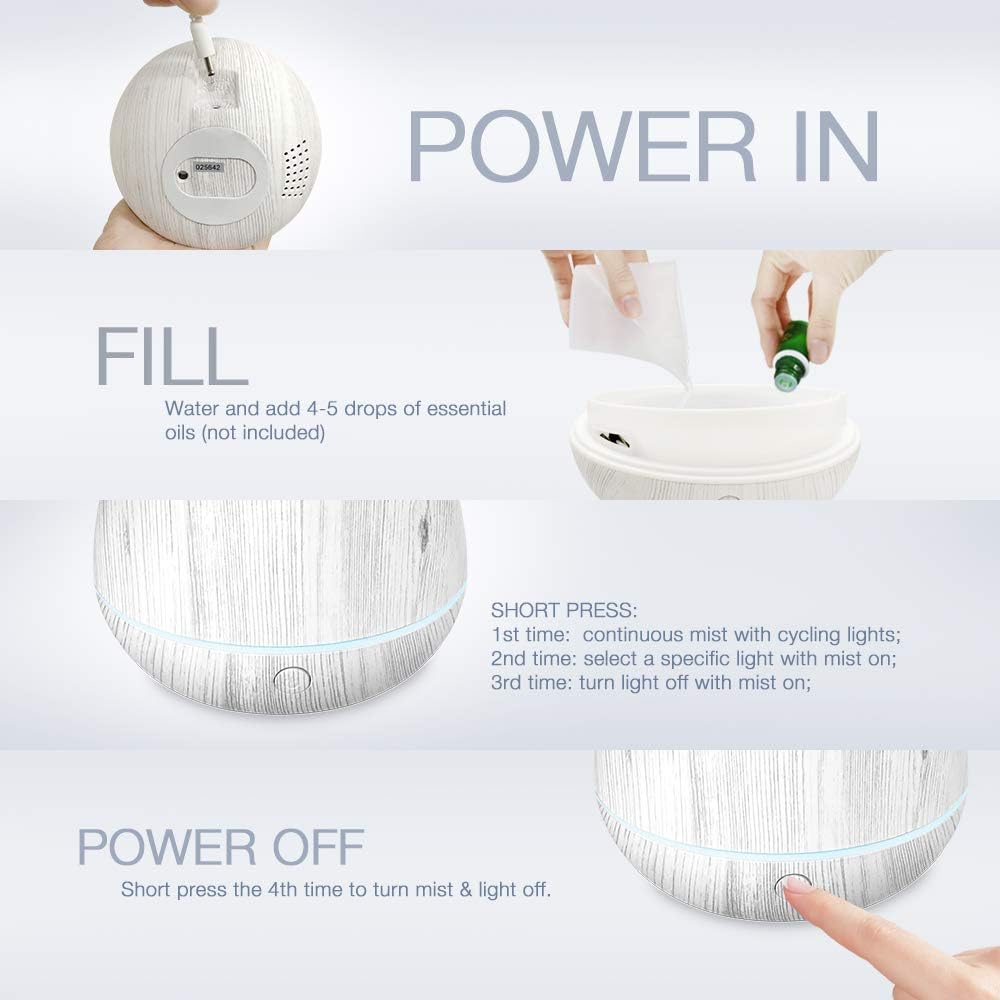 Jaysis Air Aroma Essential Oil Diffuser Led Ultrasonic Aroma Aromatherapy Humidifier Die Cut Embellishments Home Kitchen