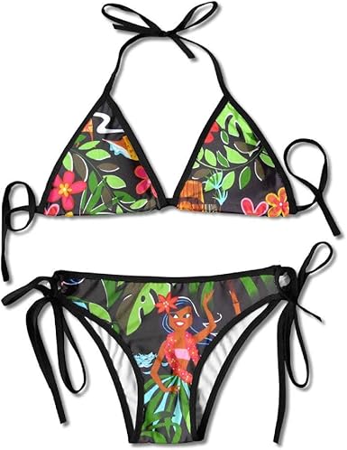 hawaiian print bikini