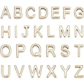 PH PandaHall 52Pcs Gold Letter Beads, Alloy Alphabet ABC Charms Metal A-Z Alphabet Letter Charms Capital Alphabetic Pendants for Valentine DIY Bracelet Necklace Jewelry Making Crafting, 26Pcs/set