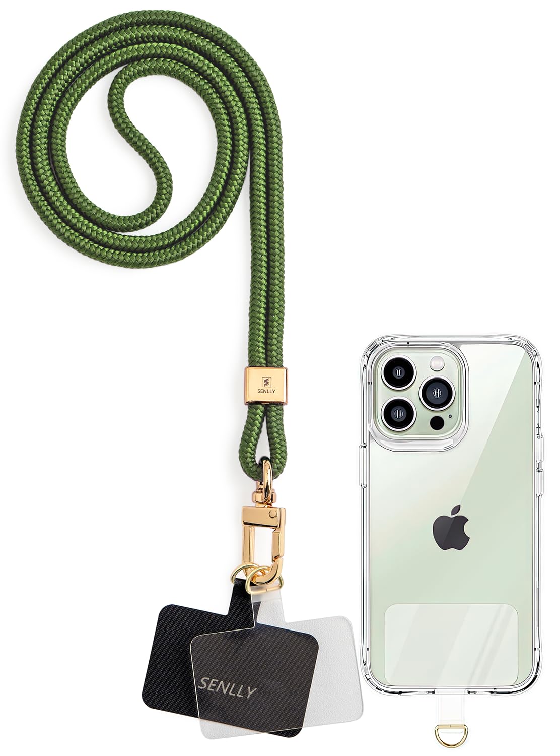 SENLLY Phone Lanyard with Ultra Thin Patch, Original Minimalist Design Neck Strap Compatible All Smartphone