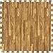 Sorbus 48Sq. Ft. Wood Grain Floor Tiles Foam Mat EVA Interlocking Mats Tile 3/8-Inch Thick Flooring Wood Puzzle Exercise Mats w/Borders - Home Playroom Basement, Apartment, Trade Show, Baby, Dance