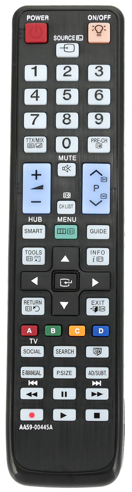 ALLIMITY Remote Control AA59-00445A Replaced for Samsung TV UE46D6530 UE46D6530WK UE46D6540 UE46D6570 UE46D6750 UE46D6750WK UE55D6505 UE55D6510 UE55D6530 UE55D6530WK UE55D6540 UE55D6570 UE55D6750