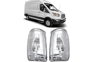 Algrix Side Mirror Indicator Light Covers Replacement for Ford Transit T150 250 350 2015 2016 2017 2018 2019 2020 2021 2022 2