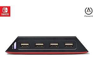 PowerA 4-Port Hi-Speed USB Hub for Nintendo Switch™, USB 2.0, 6 ft. USB Cable, weighted base, officially licensed