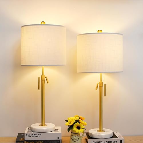 Gold Table Lamp Set of 2, 22-30