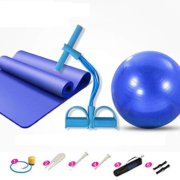 CAJOLG Esterilla Yoga Gruesa Colchoneta Gimnasia Set, Yoga ...