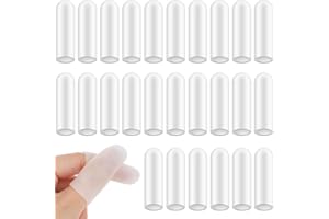 HAIFAFAFAING 26 Pcs Finger Protectors Gel Finger Cots Covers Clear Silicone Finger Protector Sleeve Fingers Tips Guard Thumb Cots Finger Support Protector Caps for Finger Arthritis Cracking Finger Pain Relief