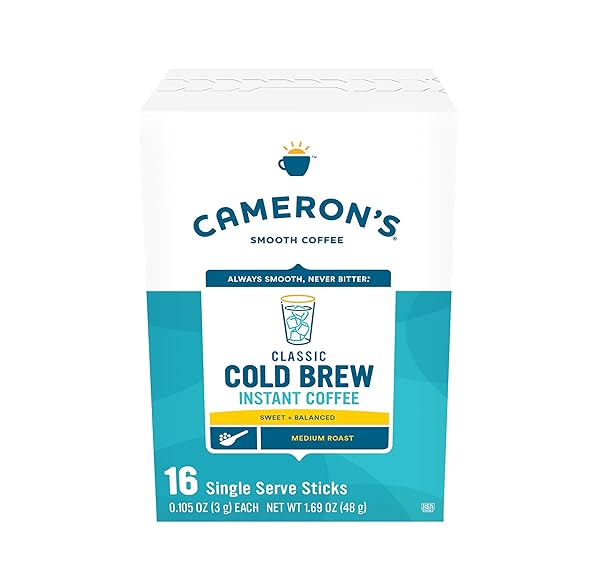 CAMERON’S COFFEE CLASSIC COLD BREW INSTANT SINGLE SERVE...