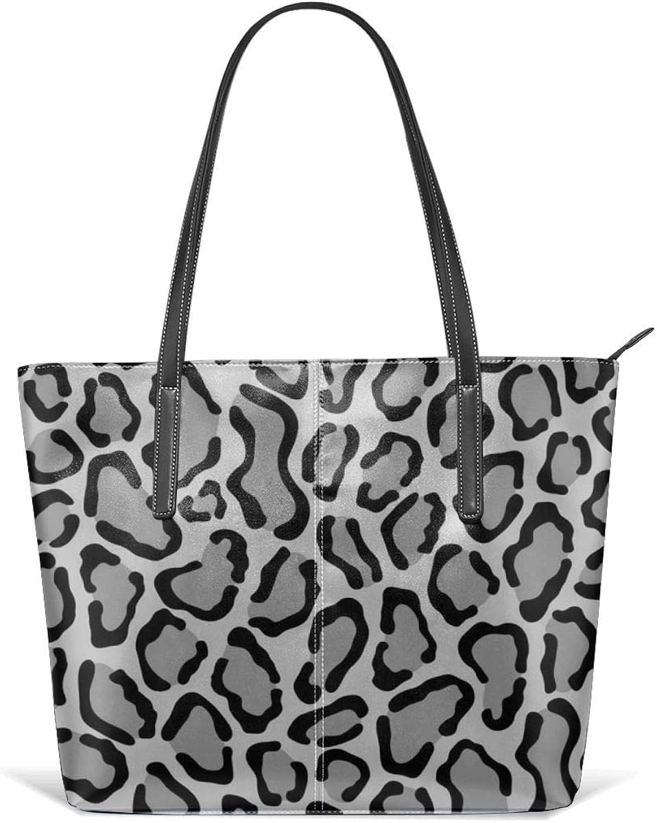 grey leopard print bag
