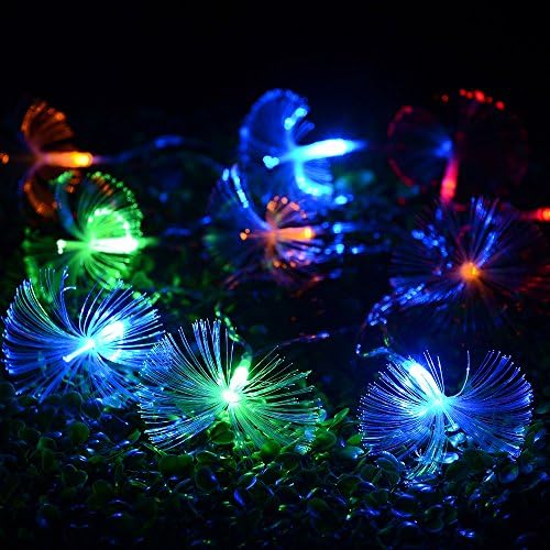 Colorful Fibre Optic Fairy Lights Battery Powered -10 LED String Lights for Home Bedroom Birthday Party Indoor Yard Warm White,7.8 Ft/2.4m