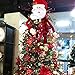 OurWarm Large Santa Christmas Tree Topper for Christmas Tree Decorations