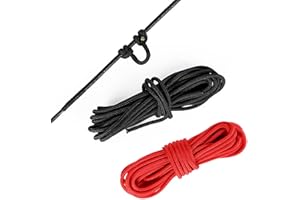 KURUGEILI 6m/20ft Archery D Loop Rope String Bowstring Serving Thread Release Material Loop Buckle Ring Nocking D Loop Rope String for Compound Bow ﻿