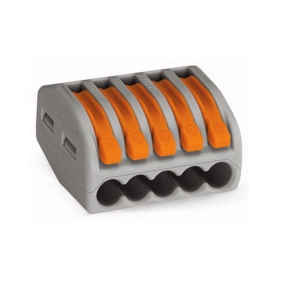 20x WAGO 222-415 Classic Lever 5 Way Lever Terminal 0.25 Litre Clip Clamp –