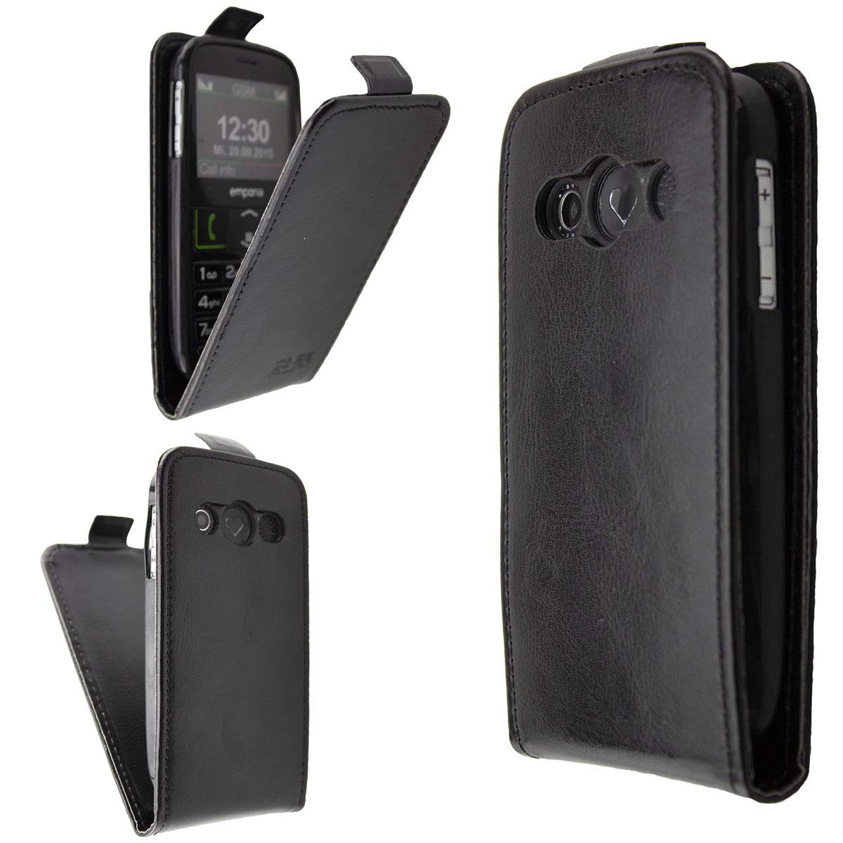 caseroxx Flip Cover for Emporia Euphoria V50 / Active V50 4G, Case (Flip Cover in black)