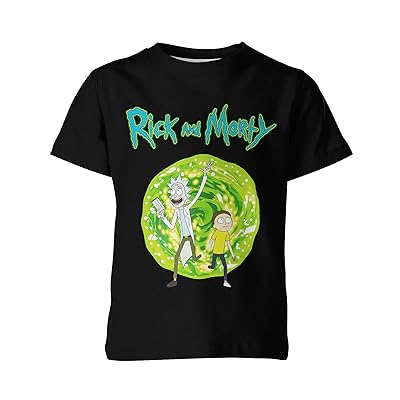 Rick and morty black shirt Clearance