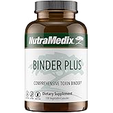 NutraMedix Binder Plus - Comprehensive Toxin Binder & Body Detoxifier - Prebiotic Antioxidant Support + Inulin, Bentonite, Aloe Vera, Activated Charcoal, Fulvic Minerals & Chitosan (120 Capsules)