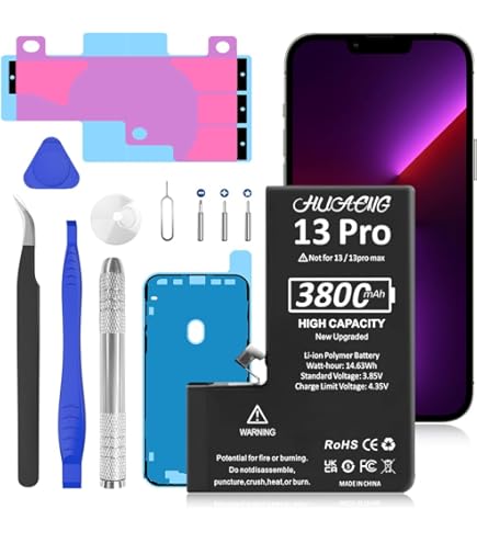 Amazon.com: [13000mAh]Battery for iPhone 13 Pro, 2025 New Upgraded