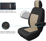 TOYOUN Van Seat Covers Universal Fit 2+1 Beige Driver Passenger view 3