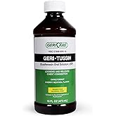 GeriCare Geri-Tussin Guaifenesin Oral Liquid Solution, Sugar-Free, Alcohol-Free Cough and Cold Relief Syrup, Helps Clear Chest Congestion, 16 Ounce Bottle (Pack of 1)